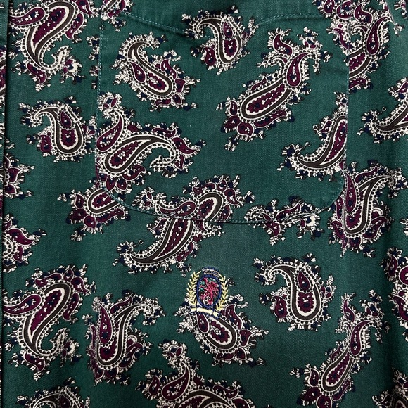 4- Tommy Hilfiger Large Men’s Long Sleeve Buttoned Up Shirts Collared Plaid Red - Picture 6 of 15